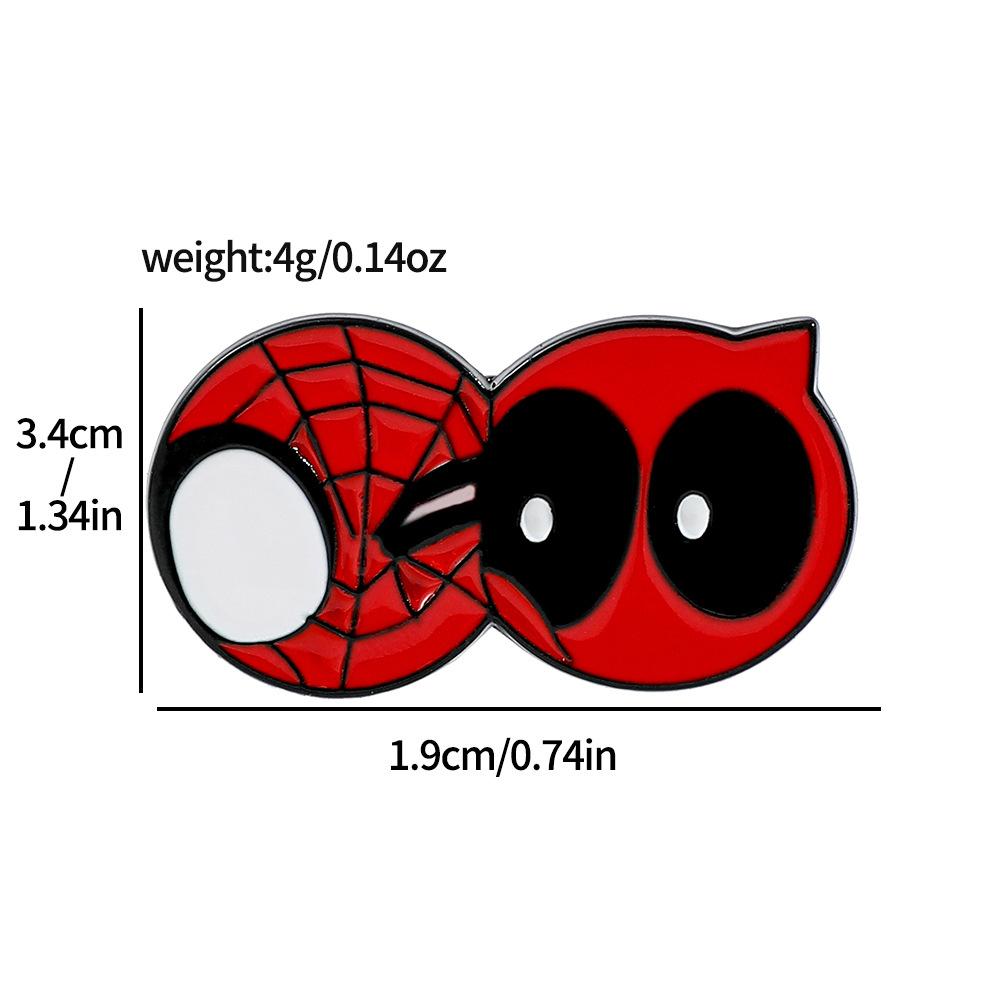 89 Spider-Man Alloy Brooch Marvel Superhero Spider-Man Metal Badge Backpack Jacket Personalized Decoration