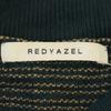 REDYAZEL Grid pattern Long sleeve knit one piece F green Women Used