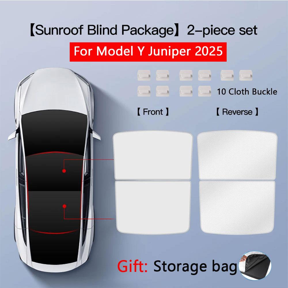 Sunshade Roof for Tesla Model Y Juniper 2025 Never Sag Nano Ice-Crystal Heat Insulation Glass Roof Shade Model 3 Highland 2024