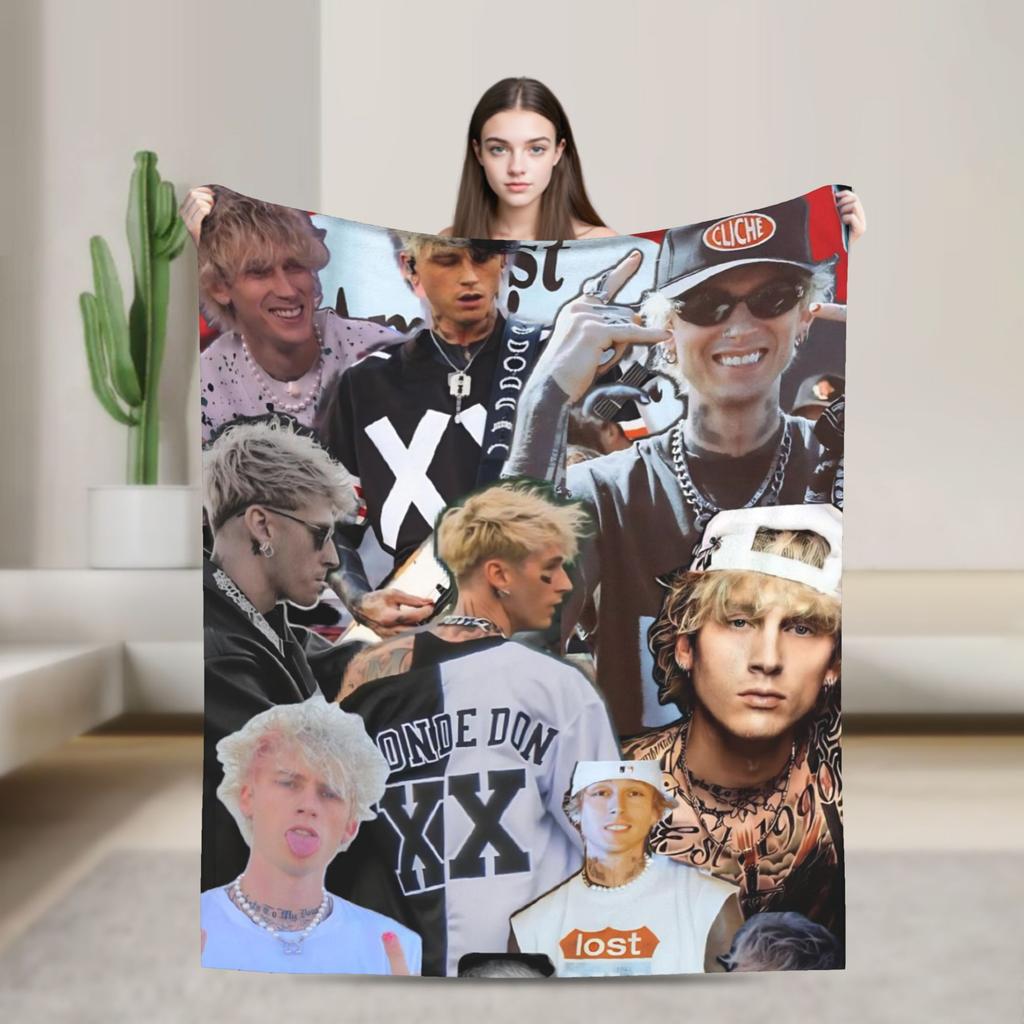 Manta MGK Lost Americana Tour 2025-2026 Múltiples Tamaños Suave y Ligera Mantas de Tiro para Sofá Sillón y Cama