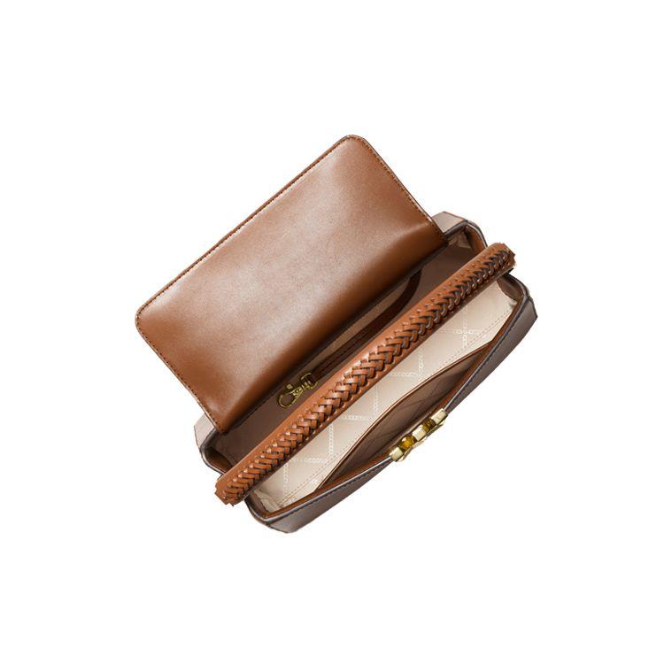 Michael Kors Karlie Logo Solid Chain Crossbody Bag Women handbags Brown 30F1GCDS2L-230