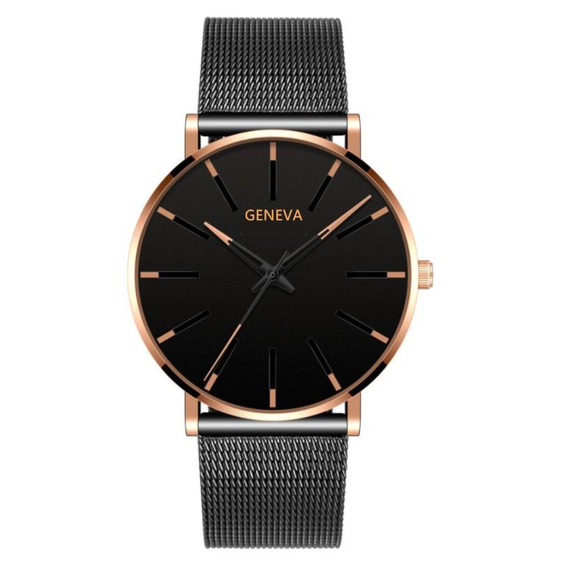 Fashion Blue Needle Men'S Watch Men'S Watch Quartz Watch Mesh Belt