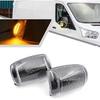 2Pcs Amber Led Side Mirror Marker Lights For Fo.rd Transit 150 250 350 350HD 2015-2021 Clear Lens Turn Signal Lamp