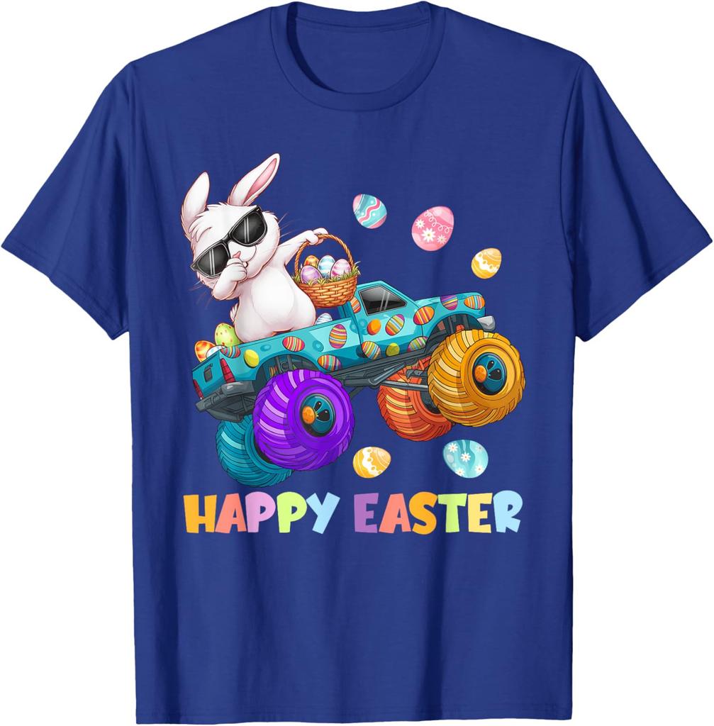 Happy Easter Dabbing Bunny Monster Truck Lovers Unisex T-Shirt