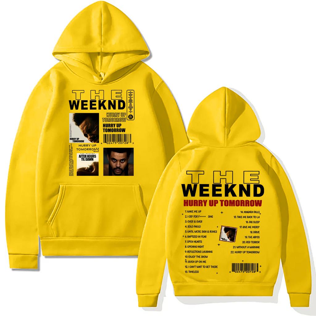 Theweknd New Print Hoodie Sweatshirt Hip-hop Rock Pullover Autumn and Winter Unisex Streetwear