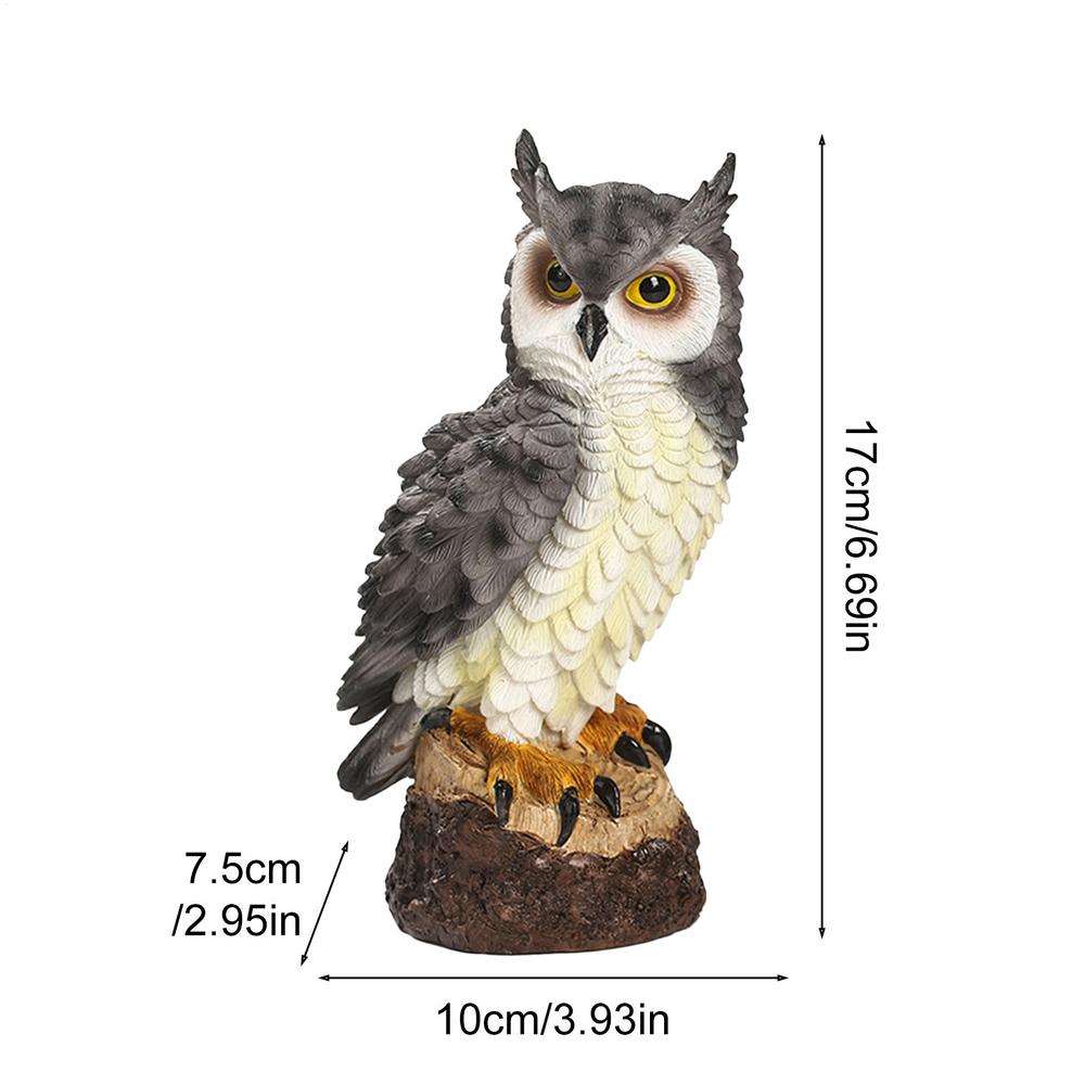 Realistic Simulation Resin Owl Statue For Repelling Birds Home Indoor Outdoor Terrace Lawn Garden Courtyard Decoration