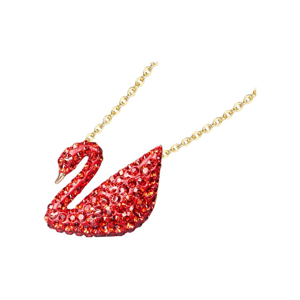Swarovski Swan Gold Plated Pendant Large Imitation Crystal Necklace Women Necklace 5465400