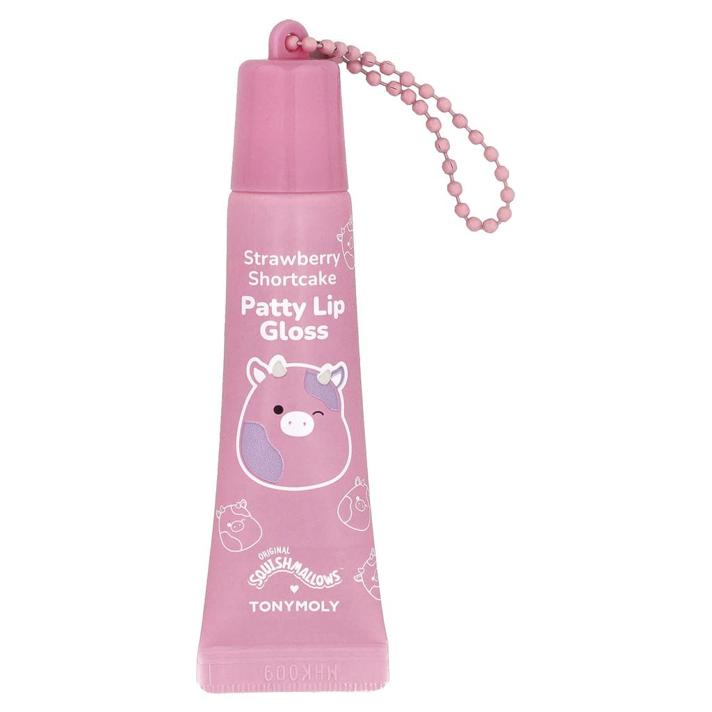 Tonymoly Original Squishmlows™, Patty Keychain Lip Gloss, Strawberry Shortcake, 11g
