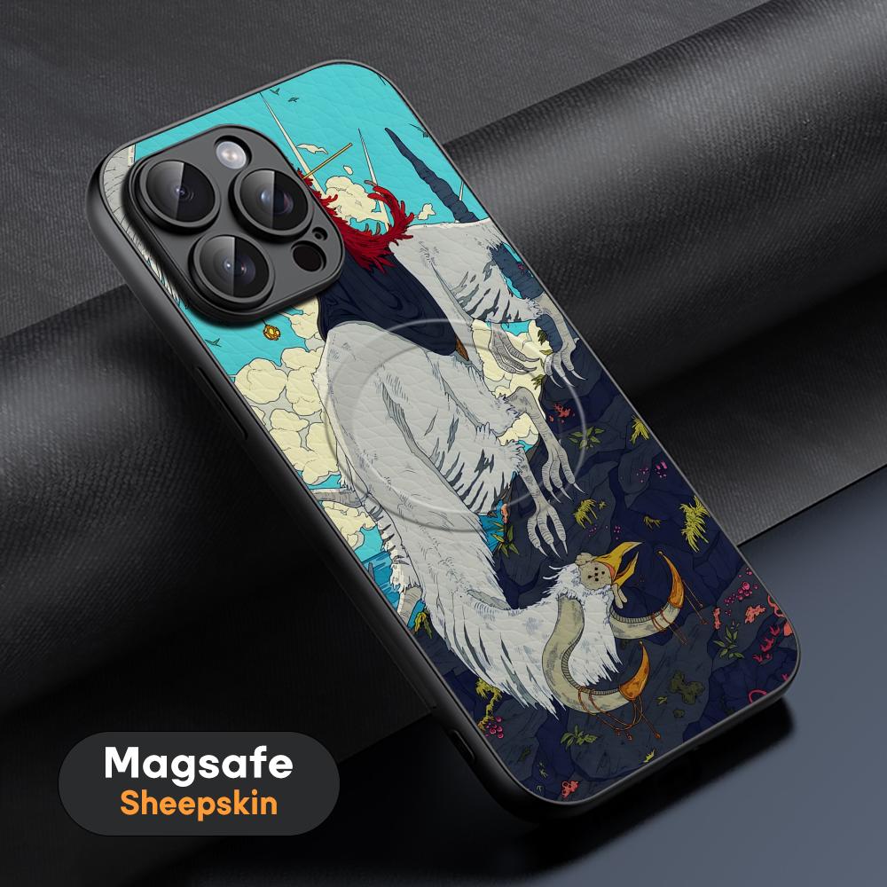 Art Lonomycin Style Popular Phone Case For iPhone 17 16 15 14 13 12 11 Plus Pro Max  High-end Luxury Magsafe Sheepskin