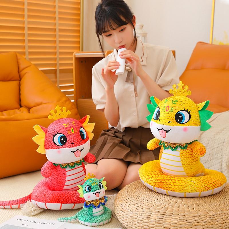 New Year Simulated Lucky Snake Animals Plush Dolls Super Soft Pillow Toys Funny Boys Christmas New Year Gift Party Decor