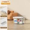 Transparent Large Capacity Storage Bins To Organize Books Snacks Toy Miscellaneous Storage Box