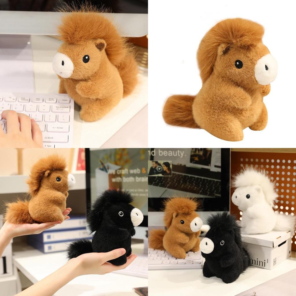 Plush Pony Stuffed Animal Toy For Kids And Girls Gift Decor Office Desk Companion