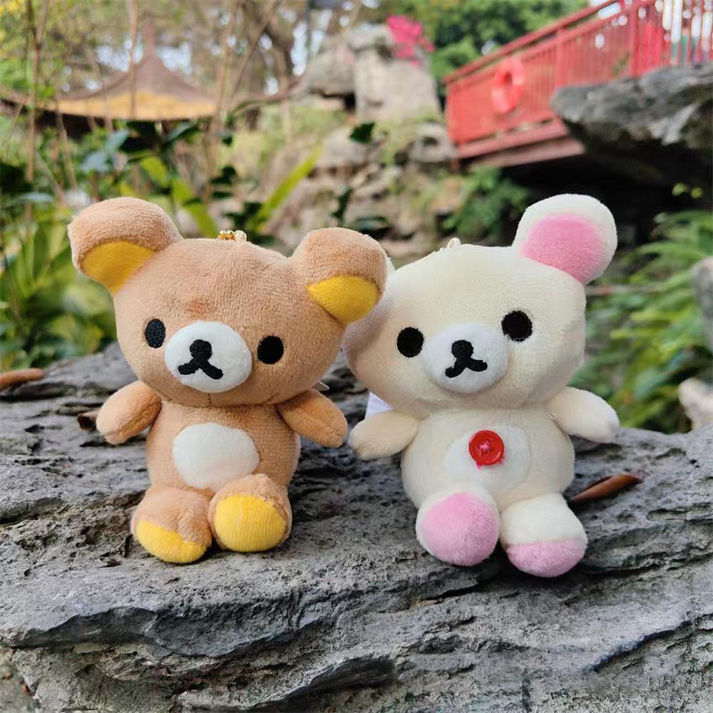 Rilakkuma Plush Toys Keychain Cute Relax Brown Bear Accessories Kawaii Bag Pendant For Birthday Gift