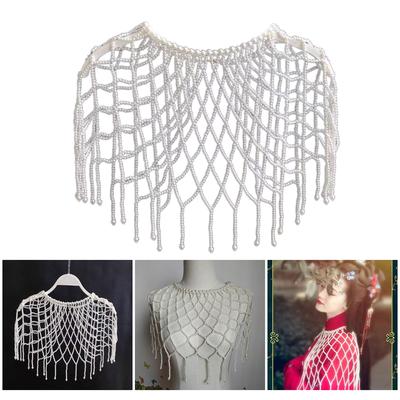 Artificial Pearl Shawl Body Chain Shoulder Necklaces Body Jewelry Bead Chains Fashionable Accessories Nightclub Party