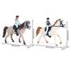 Equestrian Rider Rider and Horse Figurine Simulation Farm Animal Model  Home Decoration