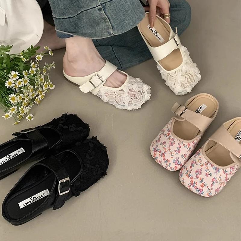 Fashion Summer Mesh Women Slippers 2025 Flats Sandals Casual Mules Shoes New Trend Fad Slingback Shoes Sport Sneaker Mujer Zapatillas