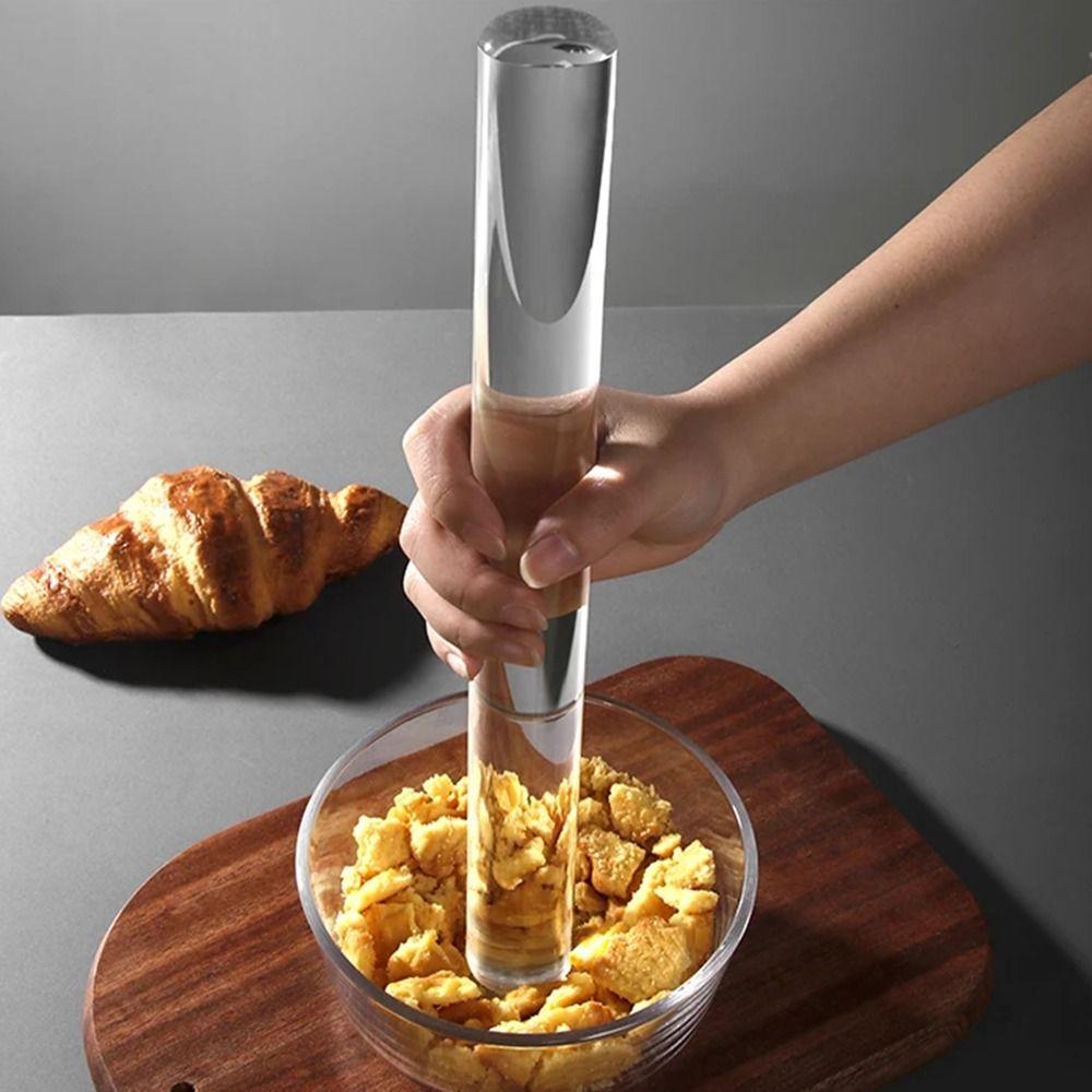 Food-Grade Acrylic Rolling Pin Non-Stick Transparent Baking Stick Multipurpose Easy To Clean Crushing Ice Hammer Clay Dough