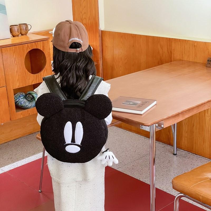 Children'S Bag Cartoon Cute Little Mouse Boys And Girls Backpack Autumn And Winter Plush Parent-Child Backpack