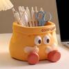 1pcs Cartoon funny large capacity key pen holder storage ornament, home book desktop decoration