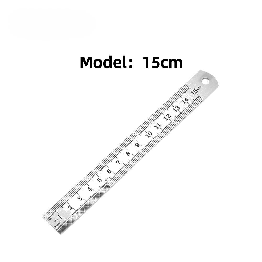 Double Sided 15-50cm/6-20in Thicken Stainless Steel Ruler Suitable for Crafting Drafting Architectural Projects and Woodworking