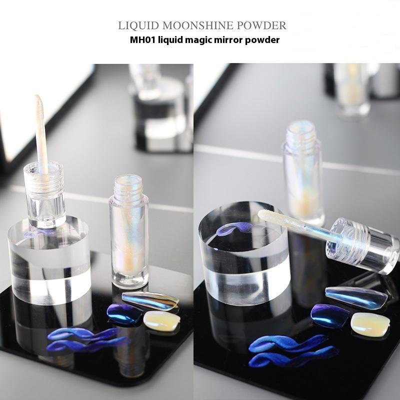 

Magic Liquid Aurora Mirror Liquid Corrugated Hook Edge Nail Polish Glue Glue Lasting Color Nail Art Special Paint