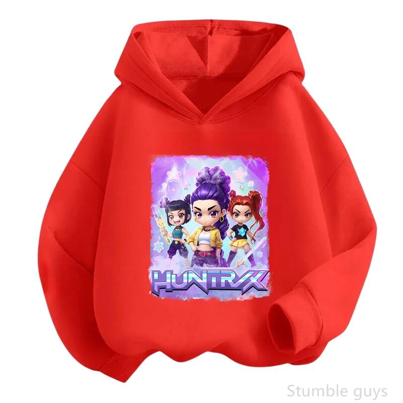 Vintage Anime Kpop Hooded Sweatshirt Children Spring Autumn Long Sleeve Hoodie Streetwear Casual Boys Girls Daily Wear