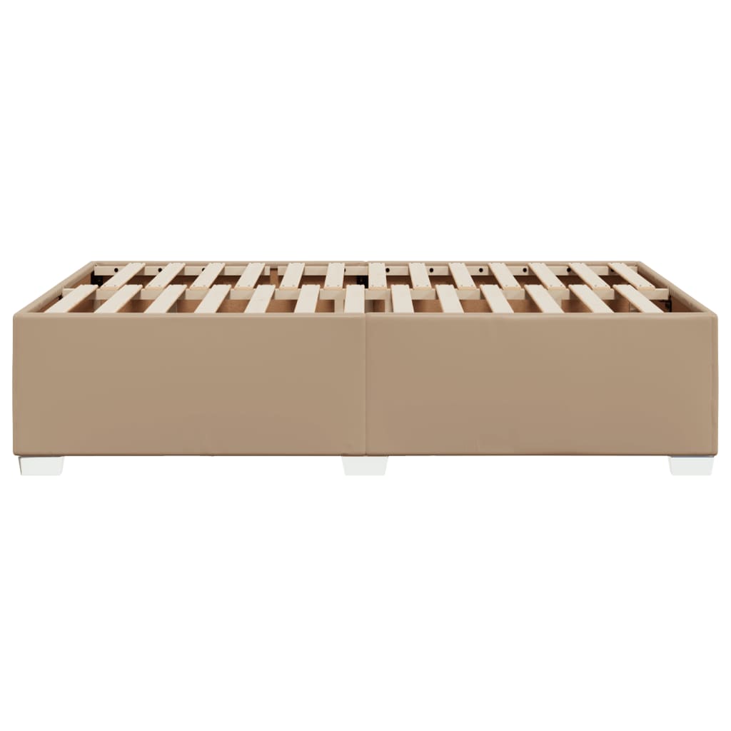 Bed Frame without Mattress Cappuccino Brown 120x190 cm Faux Leather