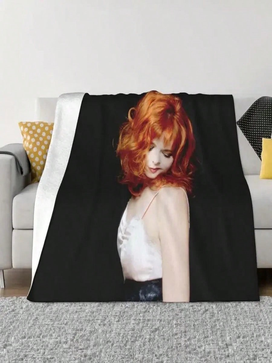 

Mylene Farmer Blanket Warm Fleece Soft Flannel Throw Blankets For Bedroom Sofa Home Autumn (2) 70x100cm