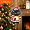 Cat Shaped Decorations Christmas Pendant with Hanging Rope, 2D Flat Acrylic Ornament for Xmas Tree Lover Gifts Decoration, Cute Holiday Decor,