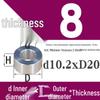Außen-Ø 20mm Aluminiumlegierung Flache Unterlegscheibe Abstandshalter mit M6/M8/M10/M12 Innenloch - Metallwellenbuchse Isoliersäule.