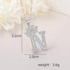 Copper Micro-Inlaid Zircon Crown Letter Pendant Necklace - Hip-Hop Silver Fashion