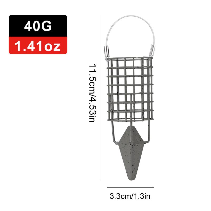 FTK 1 Pc Carp Fishing Feeder 30g/40g/50g/60g/Wire Cage Bait European Carp Fish Hair Platform Feeder Carp Fishing