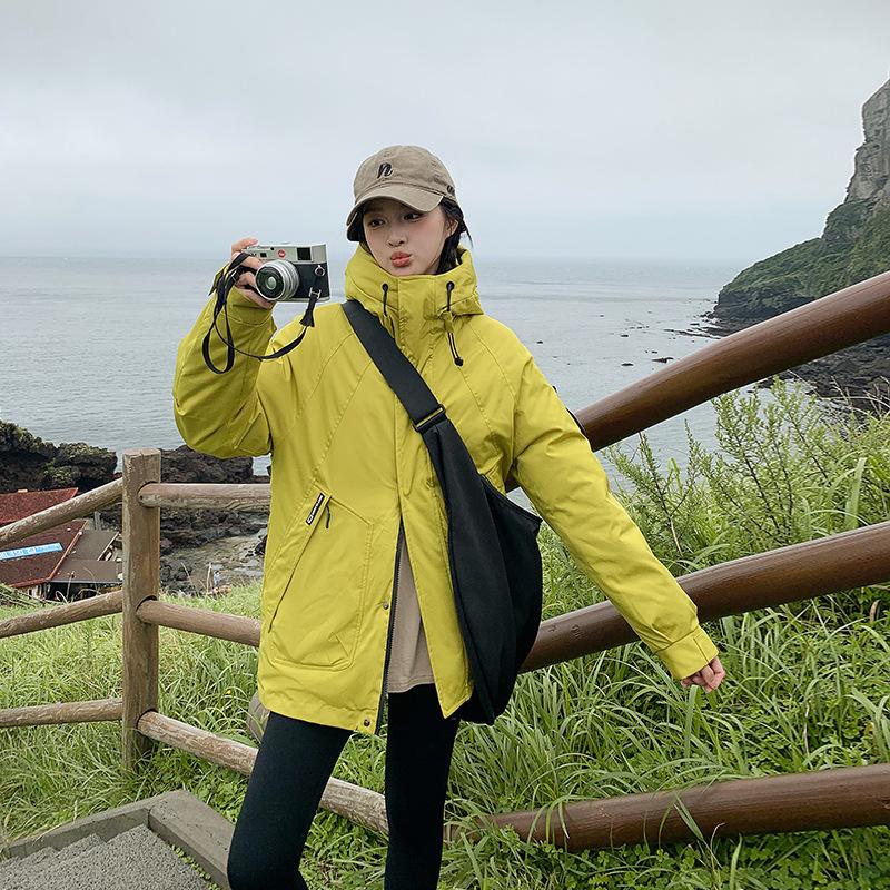 2025 winter new plus-size down cotton jacket women's middle school over the knee student bread suit sports leisure couple jacket