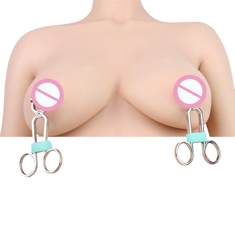 QKKQ 304 Stainless Steel Nipple Clamps Metal Pliers Shaped Breast Clips BDSM Bondage Sex Toys Nipple Clamps for Women