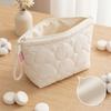 Large Capacity Portable Cosmetic Bag Solid Color Women Wash Pack Handheld Cosmetic Case  Portable