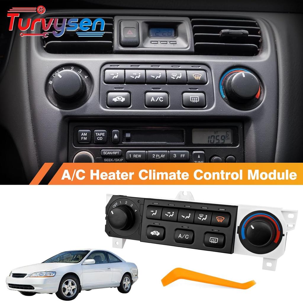 599-268 Heater Climate Control Module A/C Control Panel Compatible with 1998-2000 Honda Accord, 1998-2004 Honda Odyssey, Replaces 599-268,