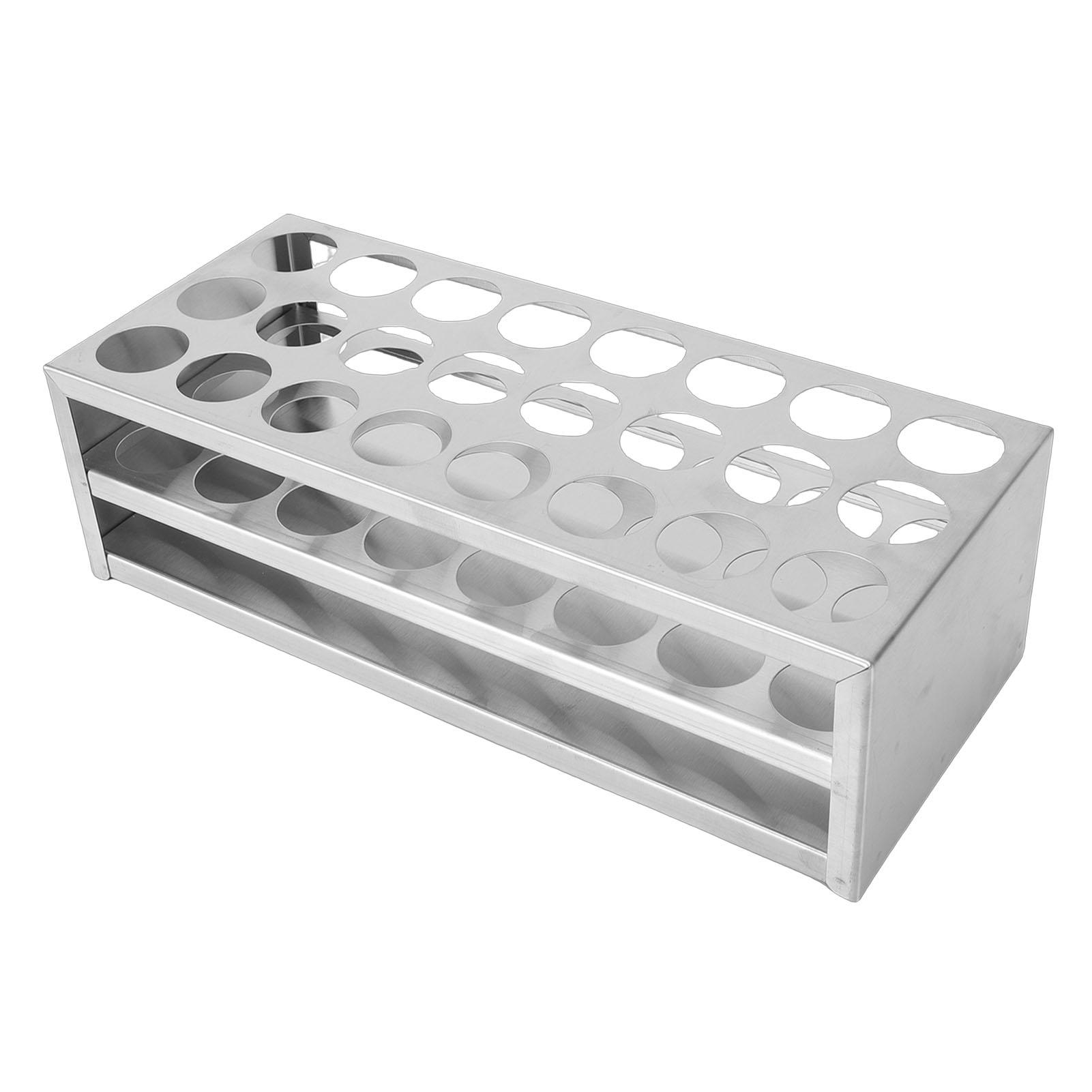 Test Tube Rack 30mm 24 Hole 304 Stainless Steel Centrifuge Tube Holder for Laboratory School Experiment