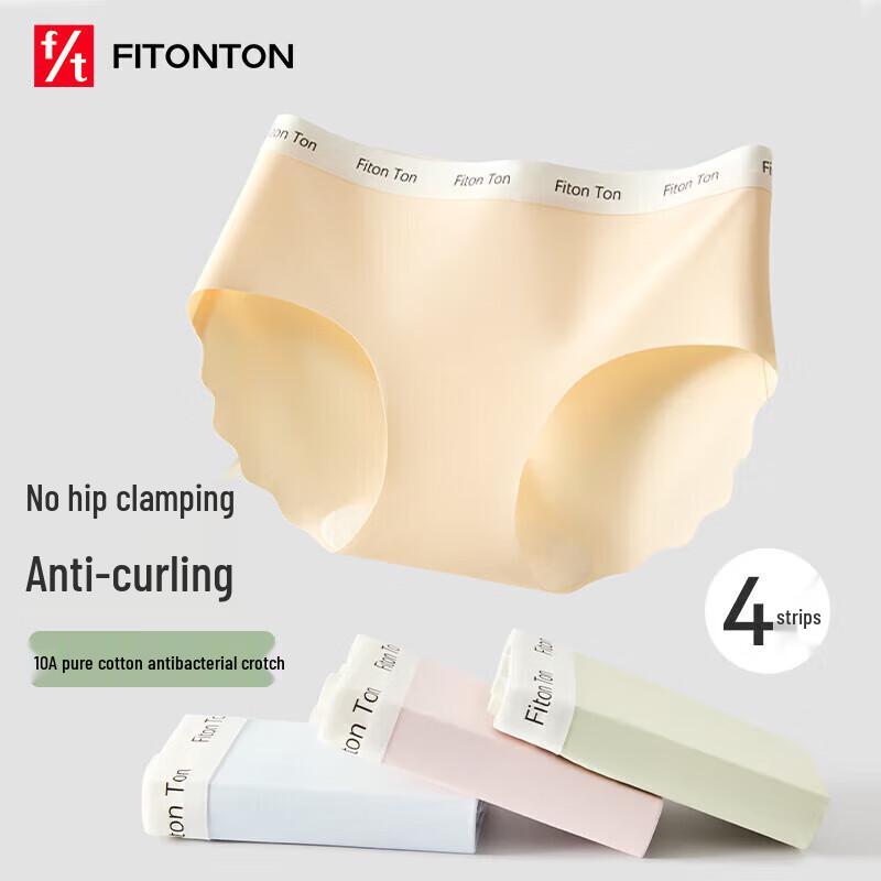 

FitonTon Women s 4-Pack Ice Silk Seamless Briefs M