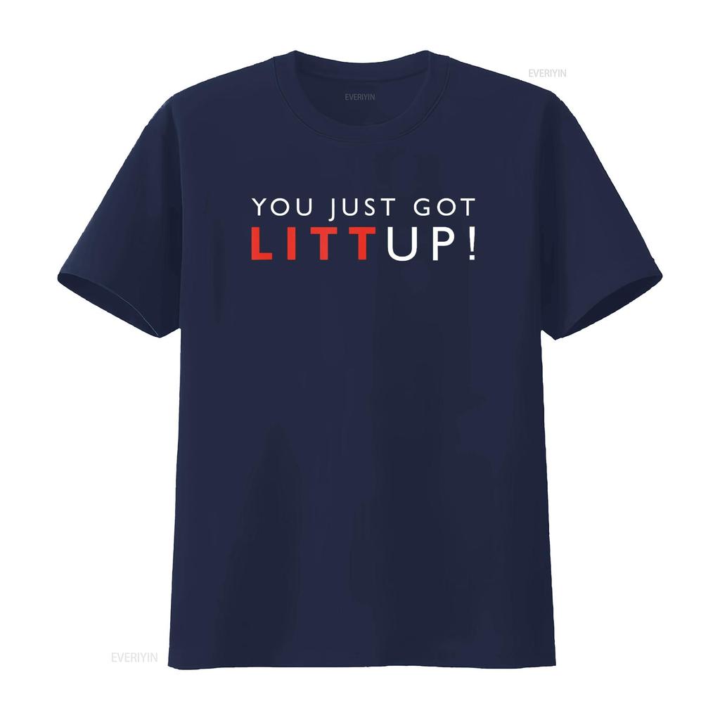 Suits You Just Got Litt Up T Shirt vintage Washed Unisex Soft Stretched homme Slightly Stylish graphic Versatile Casual