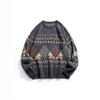 Herren Retro Ethnischer Dicker Strickpullover - Winter Übergröße Warme Schicht