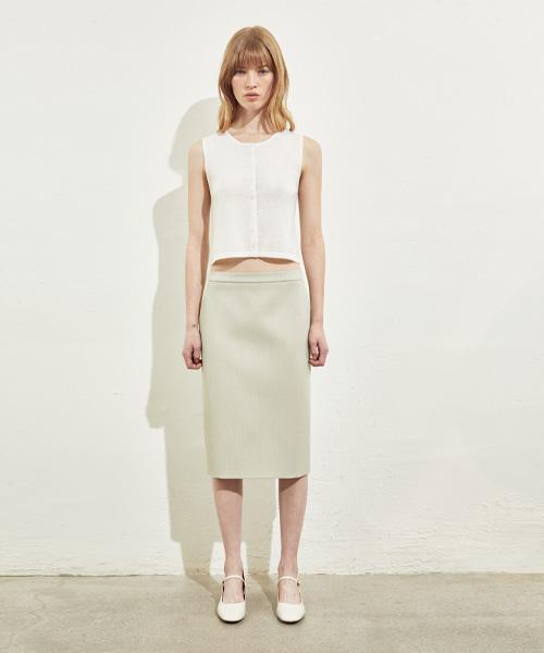Ridipy H-Line Midi Skirt_Light Beige