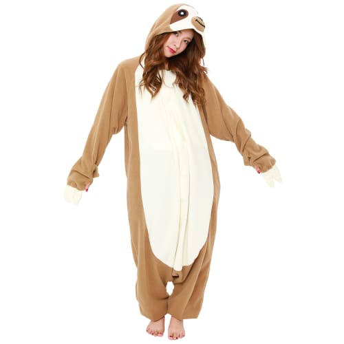 SAZAC Fleece Kigurumi Sloth Adult Jedna velikost pro většinu 2784