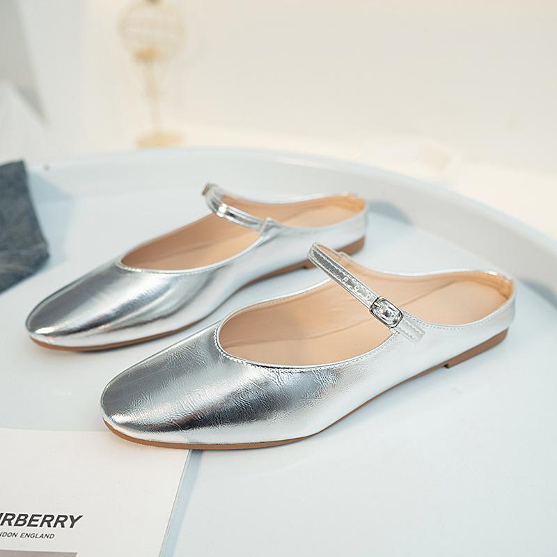 

Летний ужин темперамент серебряная сумка голова с полушлепками Мэри Джейн женская летняя одежда 35 серебряный