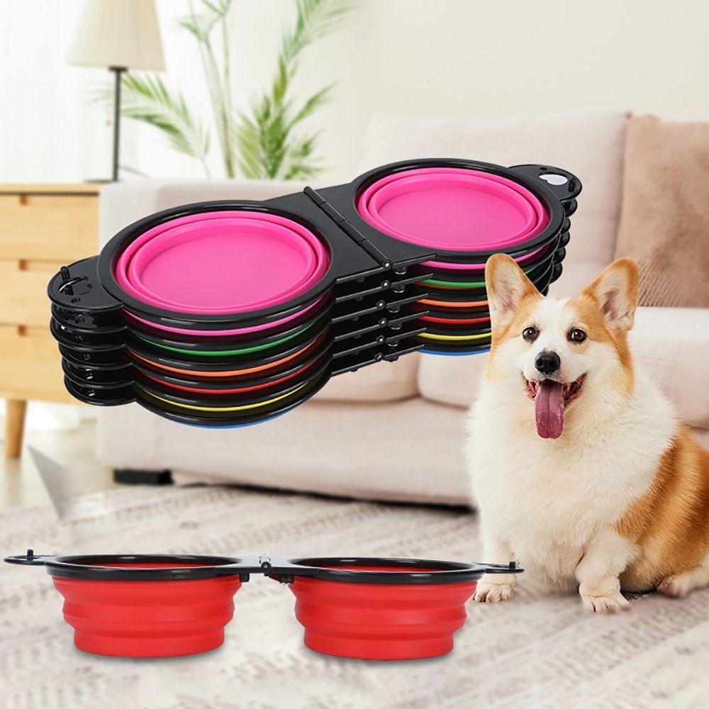 Collapsible Foldable Dog Bowl TPE Puppy Food Container Portable Dog Feeder Dish  Dog