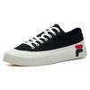 FILA Gear Lace-Up Non-Slip Wear-Resistant Lightweight Shock-Absorbing Low-Top Canvas Shoes Men sneaker Black F12M124342FBK