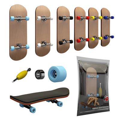 Finger SkateBoard With Bearings Wooden Fingerboard Toy  Professional Stents Finger Skate Set Novelty Children Christmas Gift