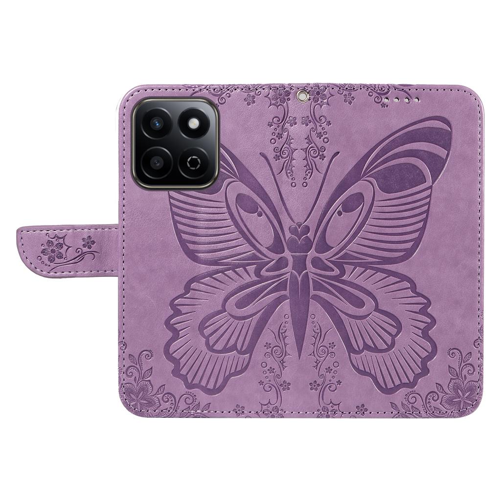 For Honor Play 60 Plus 5G/Play 9T/X7c 4G/200 Smart 5G Case Butterfly Pattern Leather Wallet Flip Phone Cover