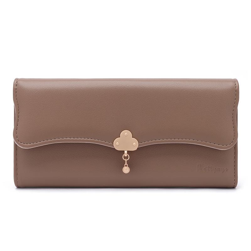 

Кошелек женский складной кошелек Zero кошелек сумка для карт студенческий длинный кошелек коричневый