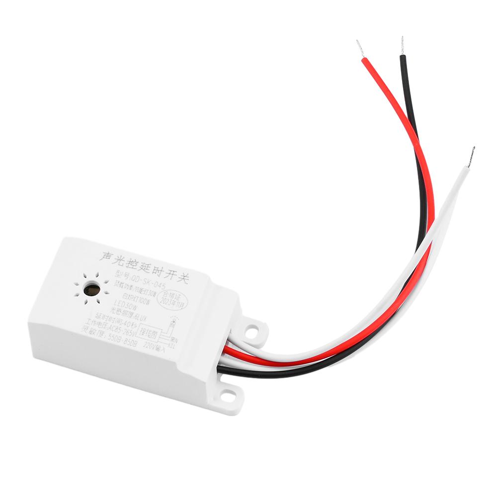 220V Automatic Auto On Off Sound Voice Control Sensor Switch Photoswitch Photoelectric Light Switch for Solar Lamp Street Light