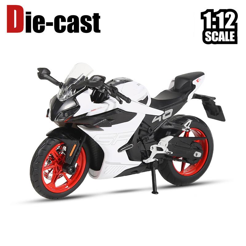 1/12 CFMOTO 450SR Alloy Die Cast Motorcycle Model Vehicle Collection Sound and Light Off Road Autocycle Toys Car